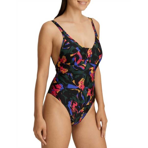 NEW PRIMADONNA oasis triangle padded one-piece bikini in black cactus - Picture 2 of 3